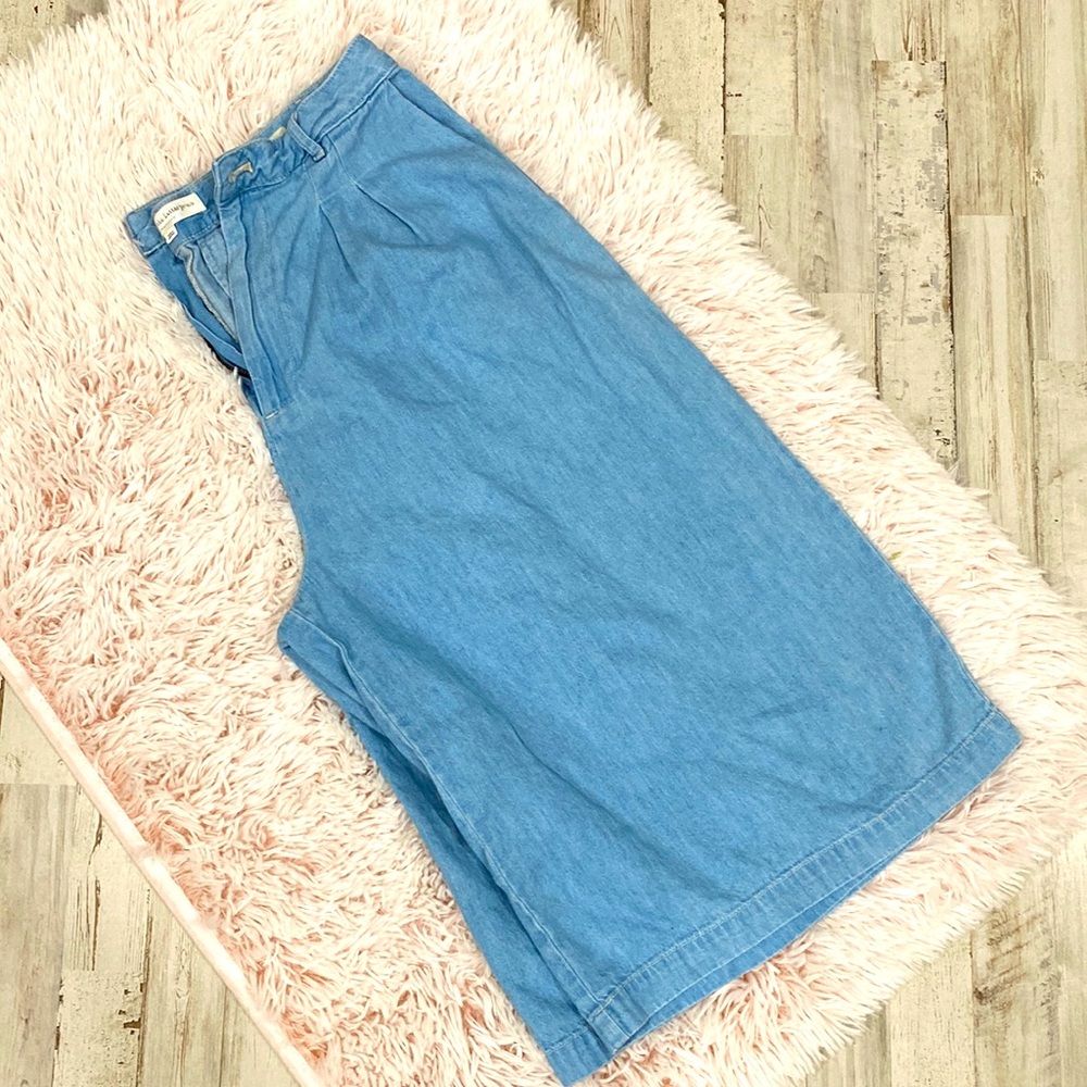 Anthro Pilcro and the Letterpress chambray culottes Size 31 high waist